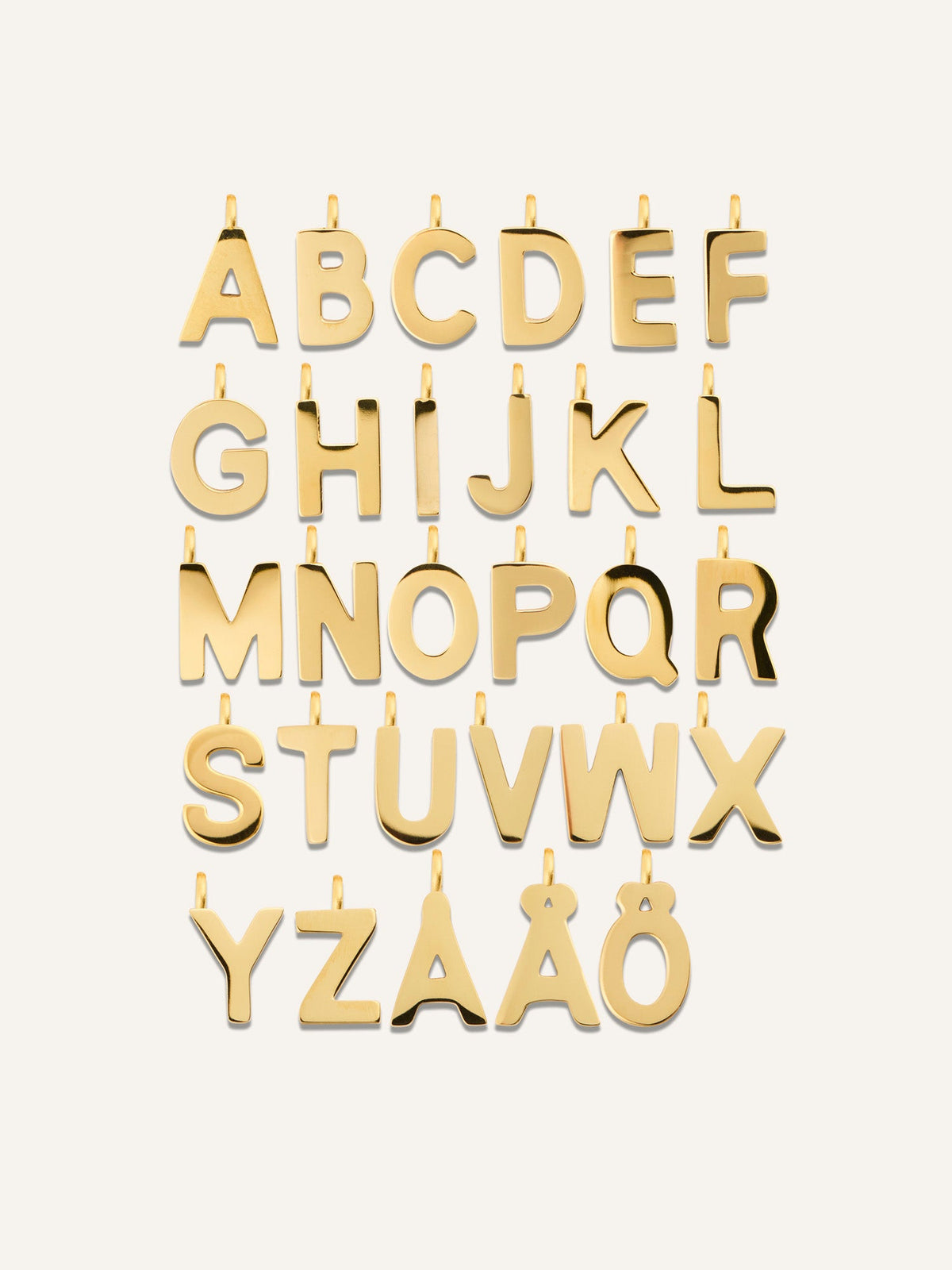 Petite Plain Letter Necklace