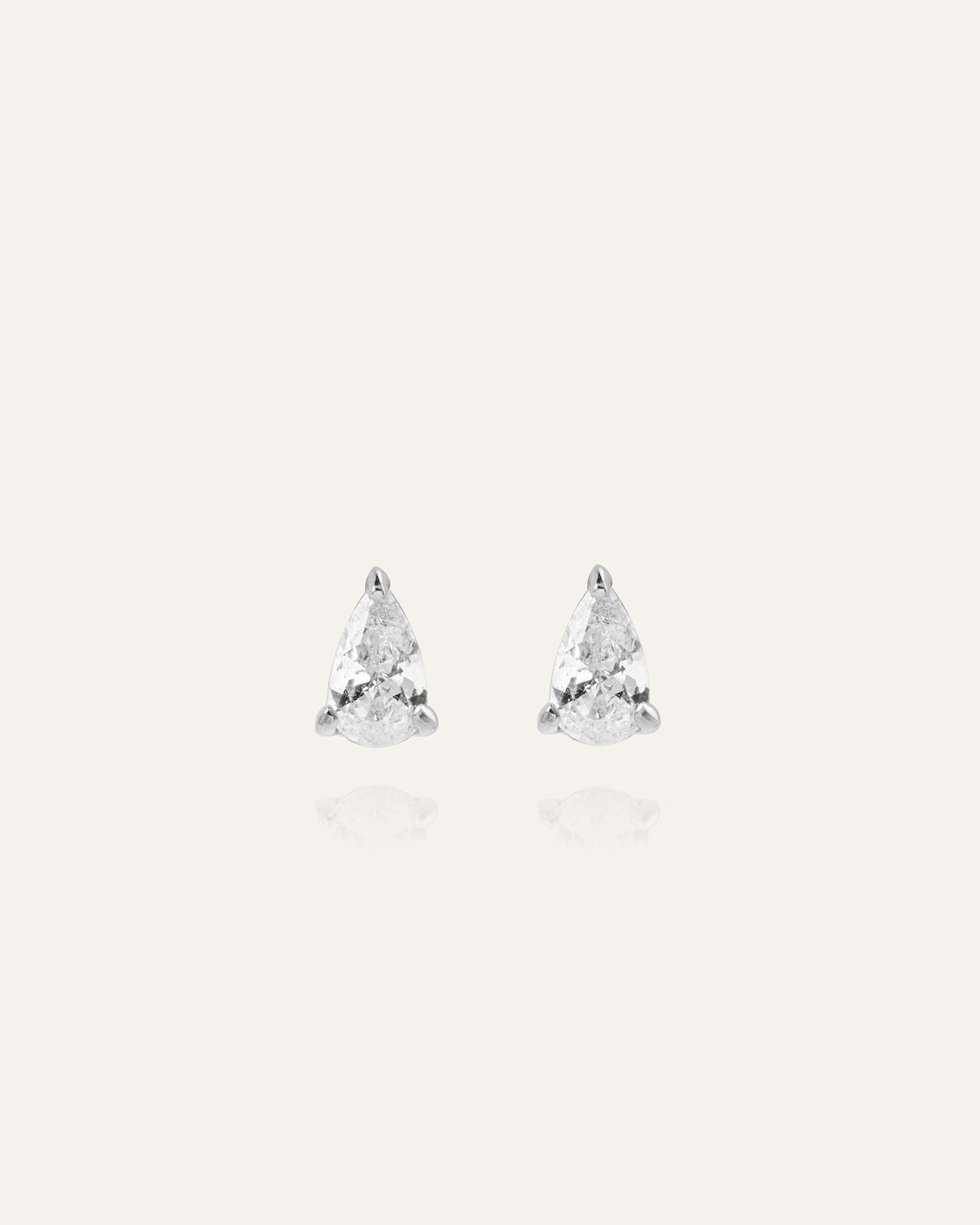 Belle White Small Studs