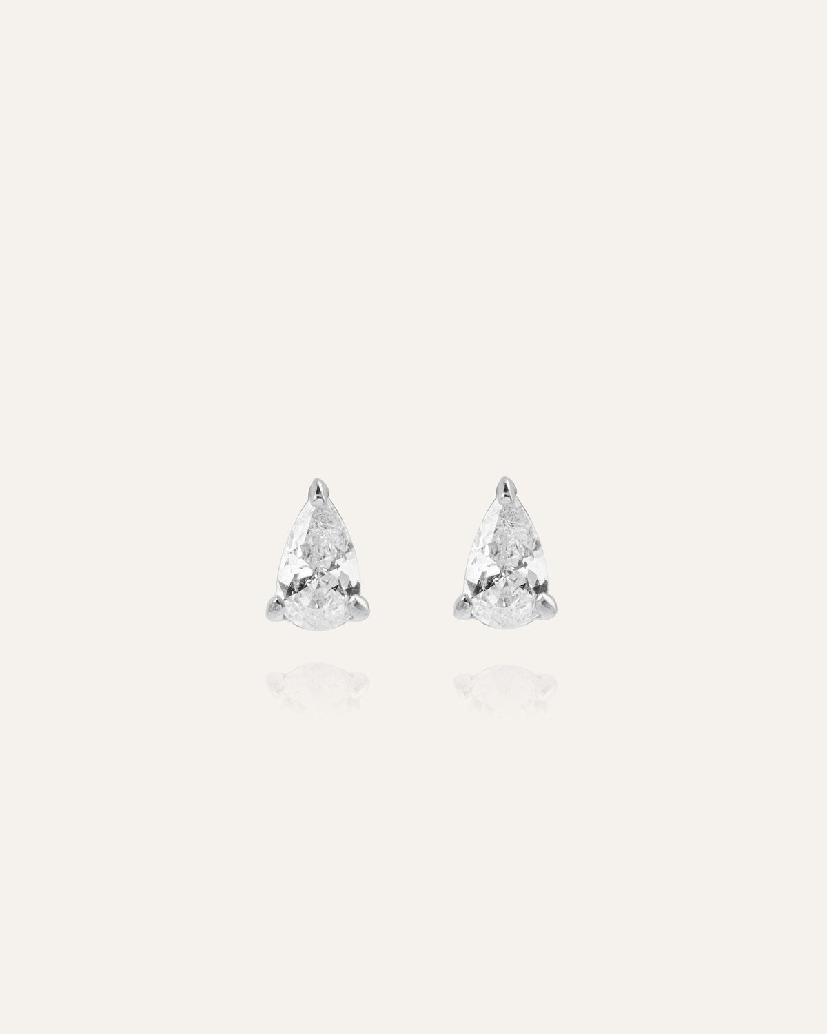 Belle White Small Studs