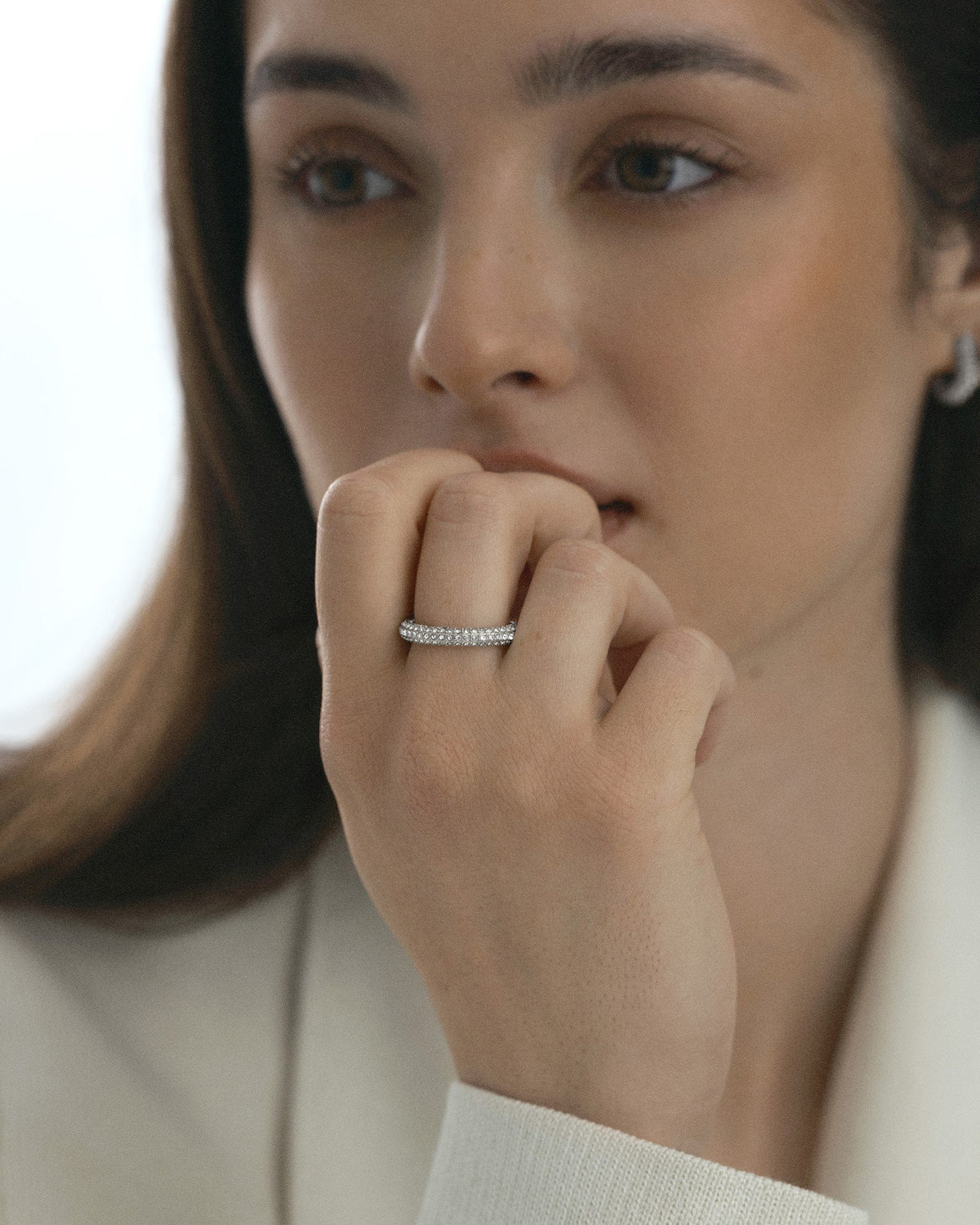 Pavé eternal ring