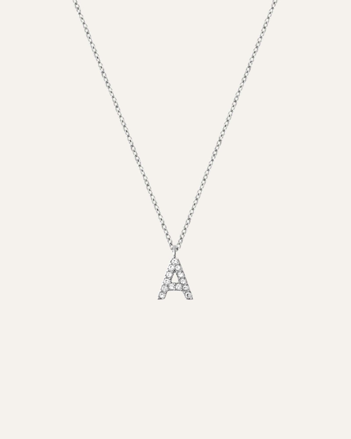 Petite Stone Letter Necklace