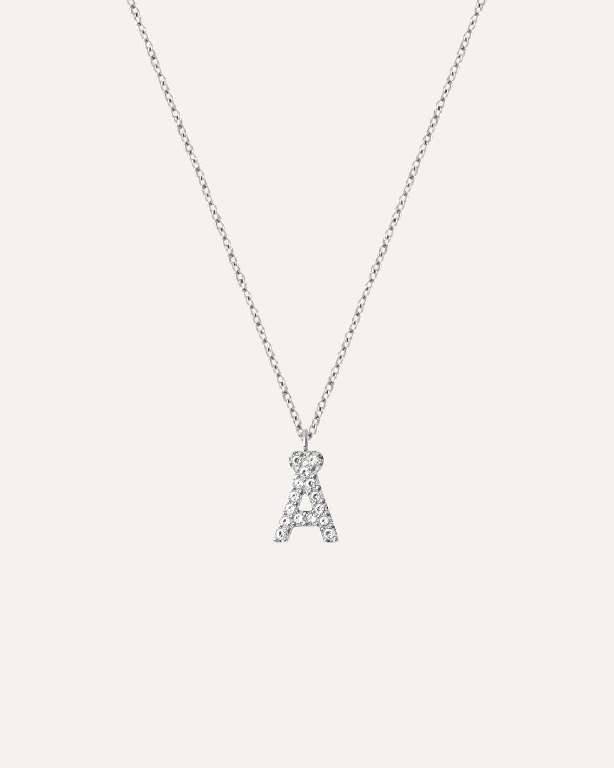 Petite Stone Letter Necklace
