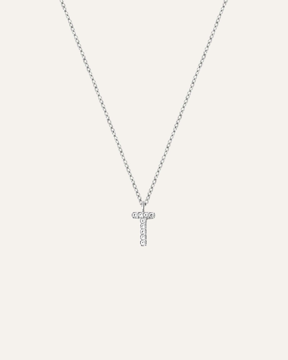 Petite Stone Letter Necklace