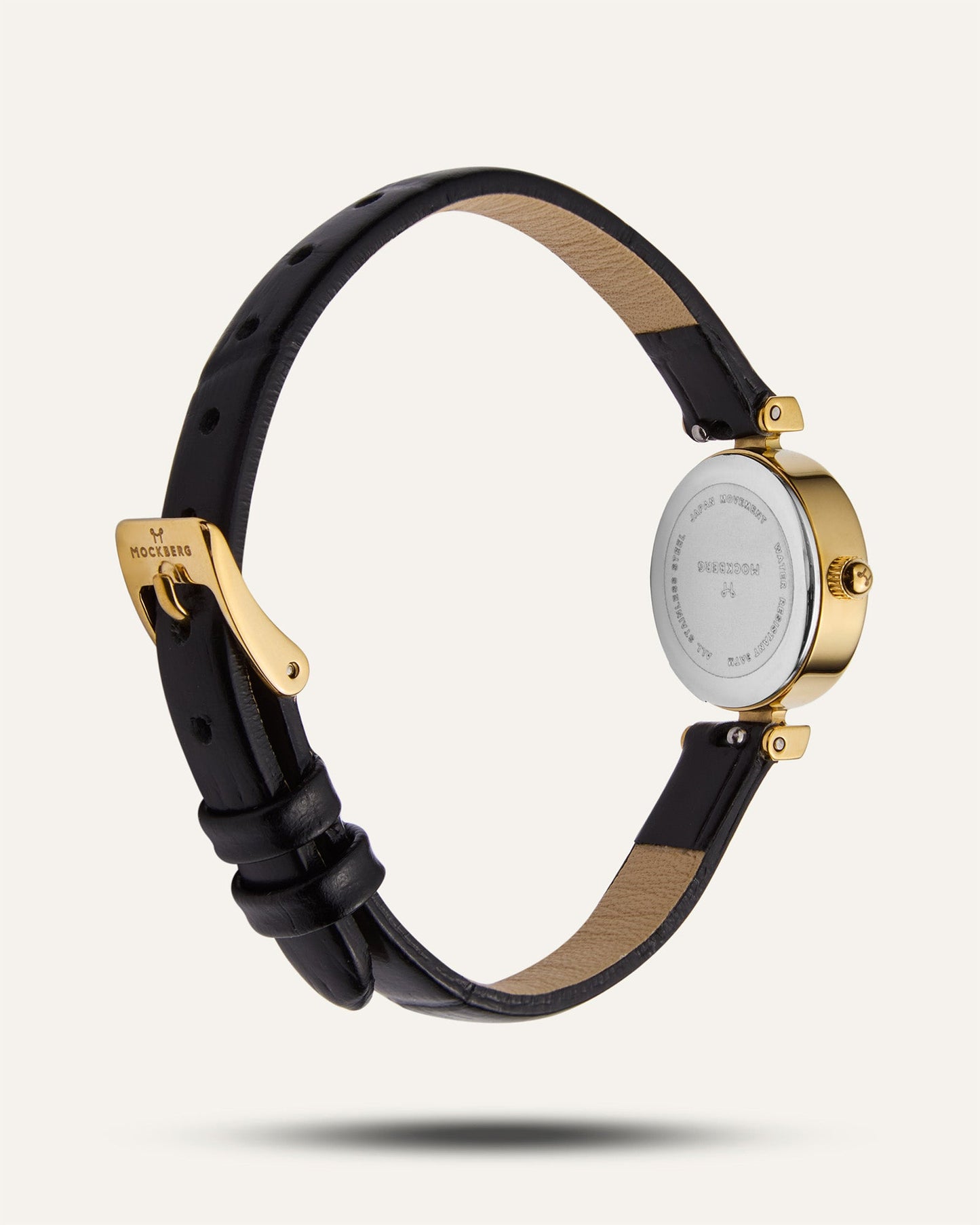Vintage Leren Gouden Horloge