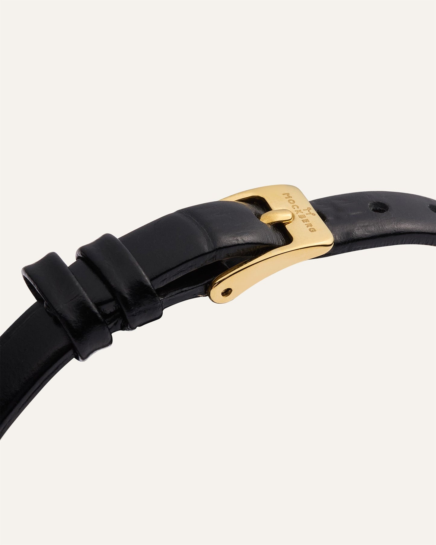 Vintage Leren Gouden Horloge
