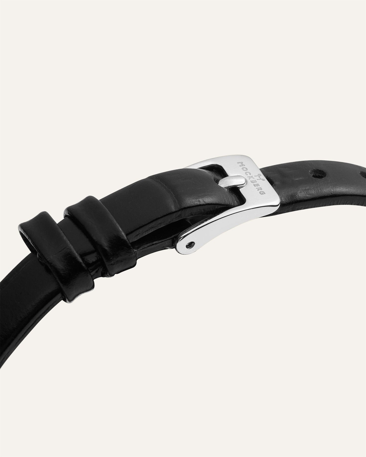 Vintage leren zilveren horloge