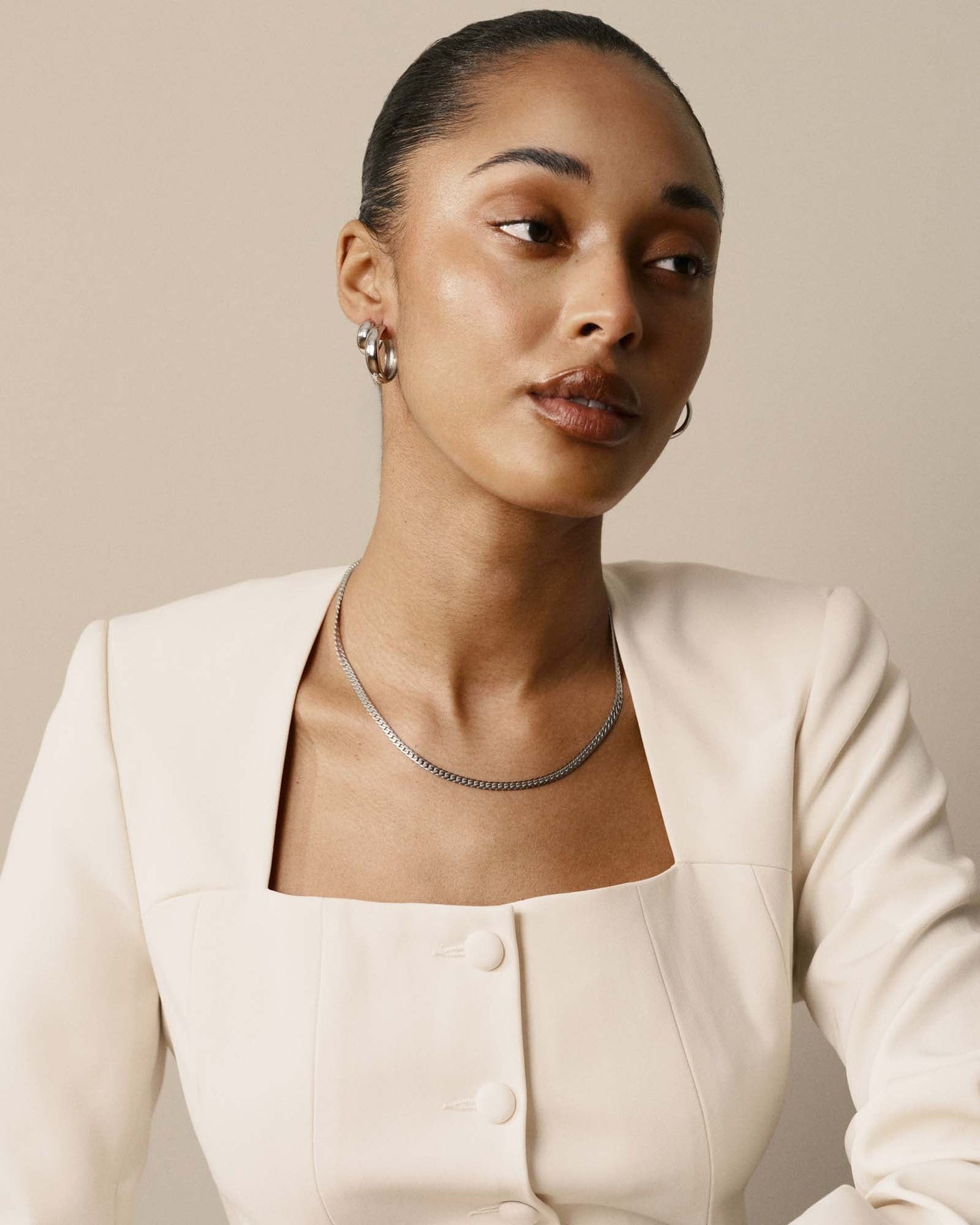 Serpentine Chain Steel Small Necklace