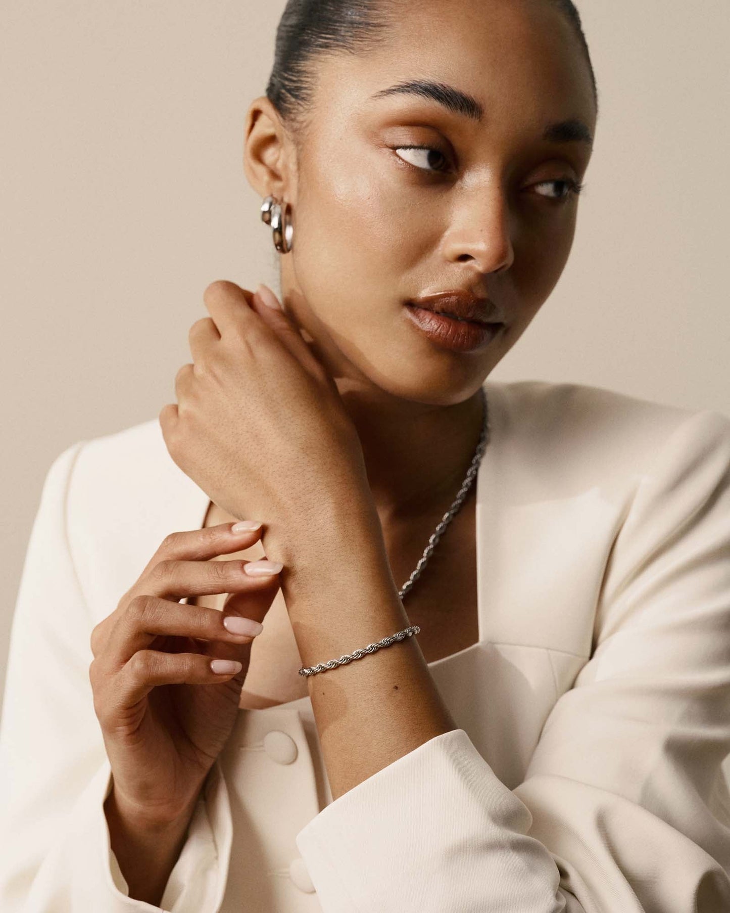 Bold Rope Chain Steel Bracelet