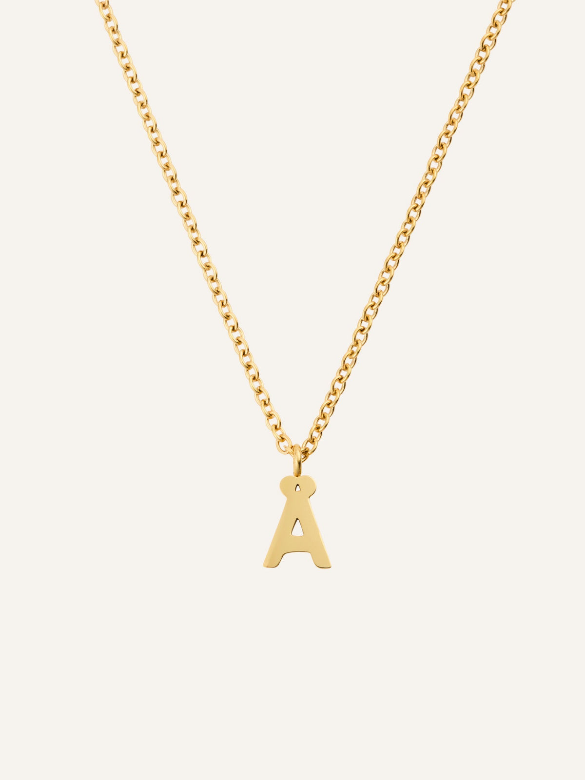 Petite Plain Letter Necklace