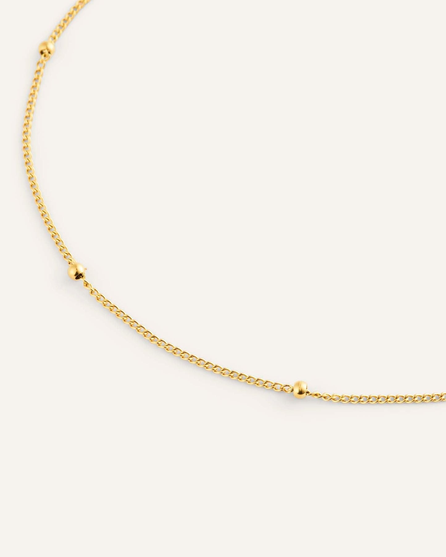 Beaded Chain Gold Bracelet