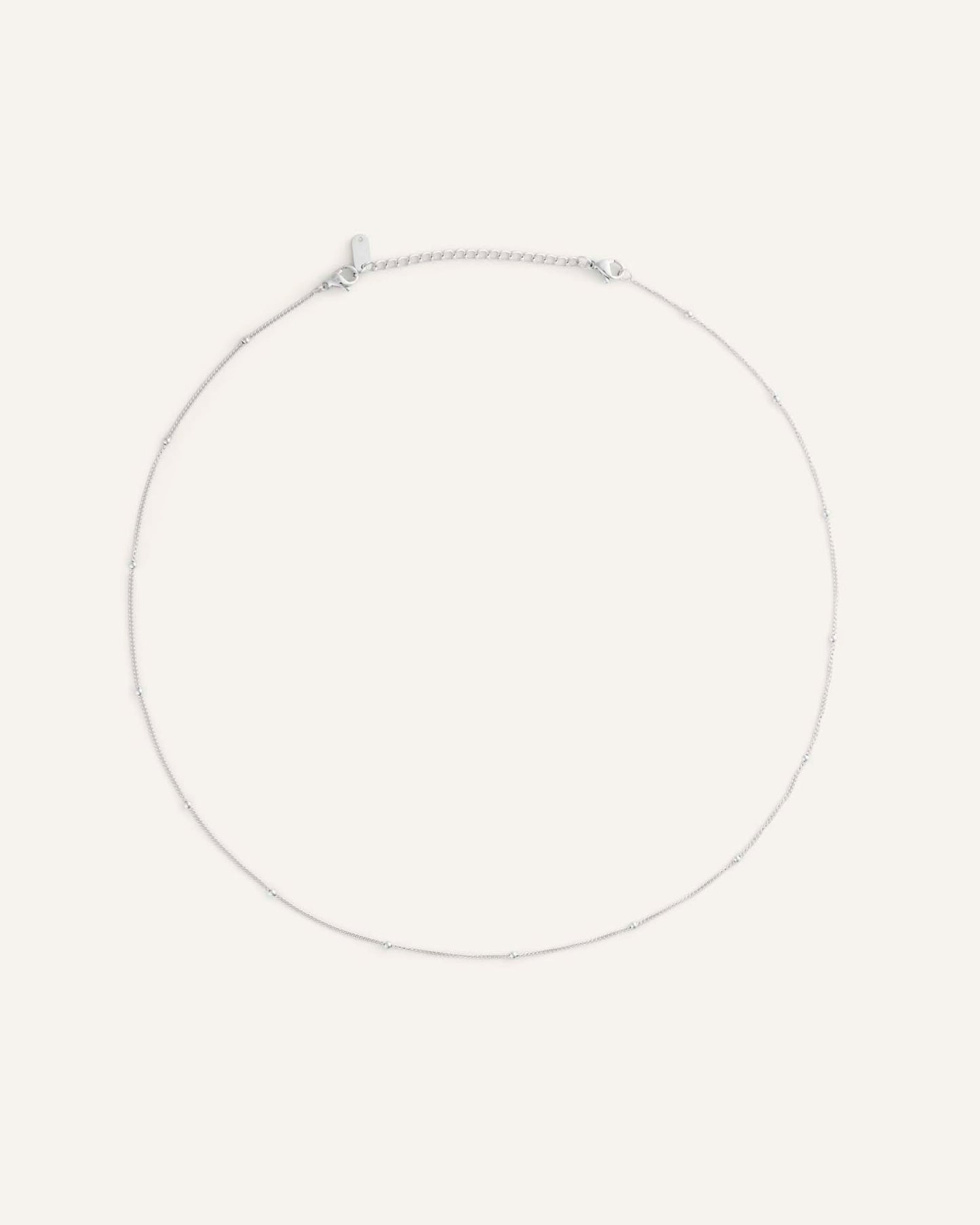 Beaded Chain Steel Medium Necklace