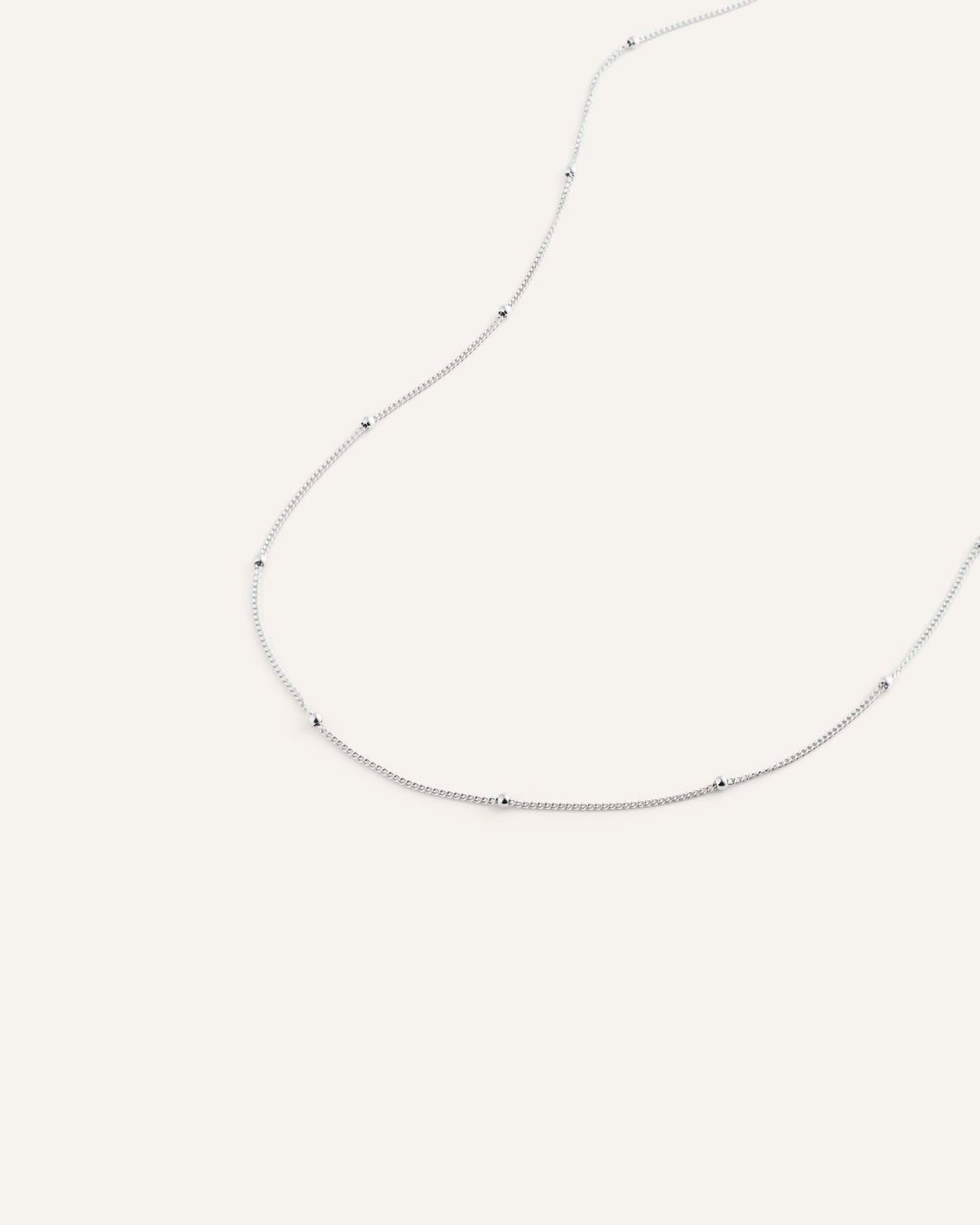 Beaded Chain Steel Medium Necklace