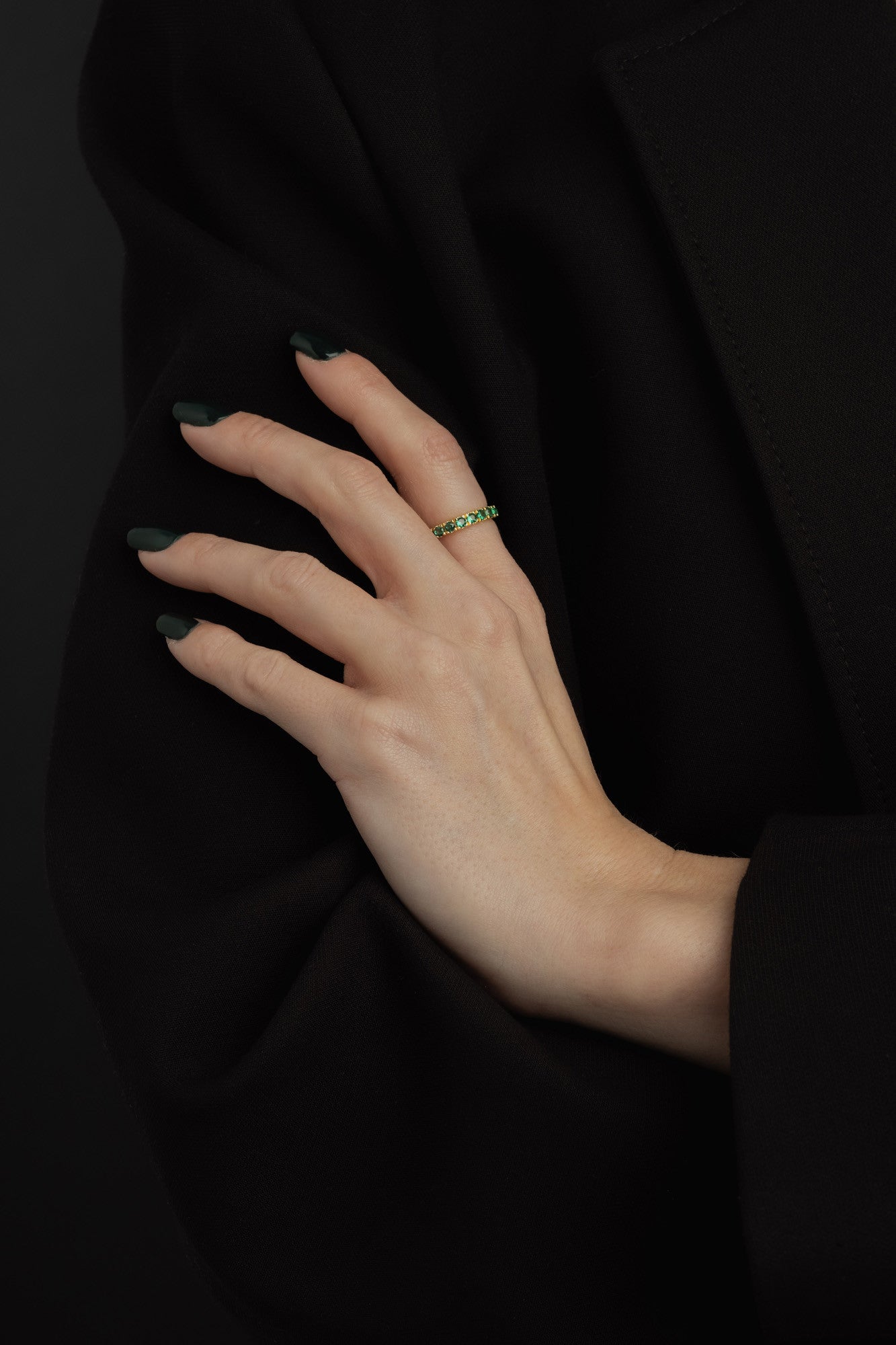 Elipse Ring Gold/Green