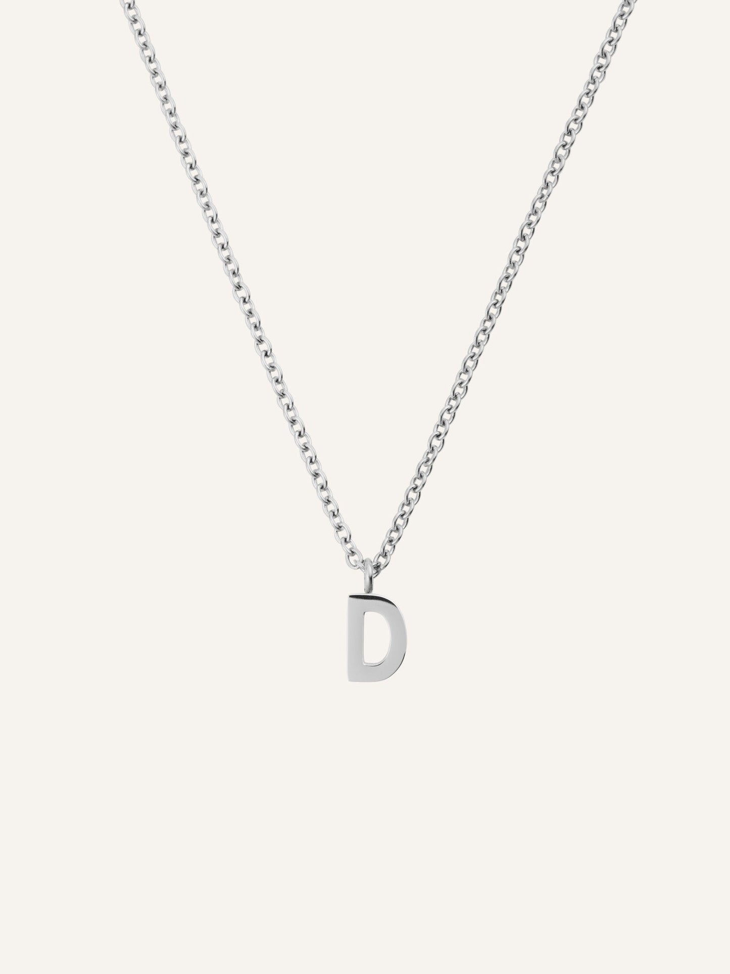 Petite Plain Letter Necklace