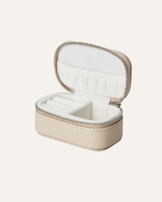 Jewelry Case Box Mini Beige