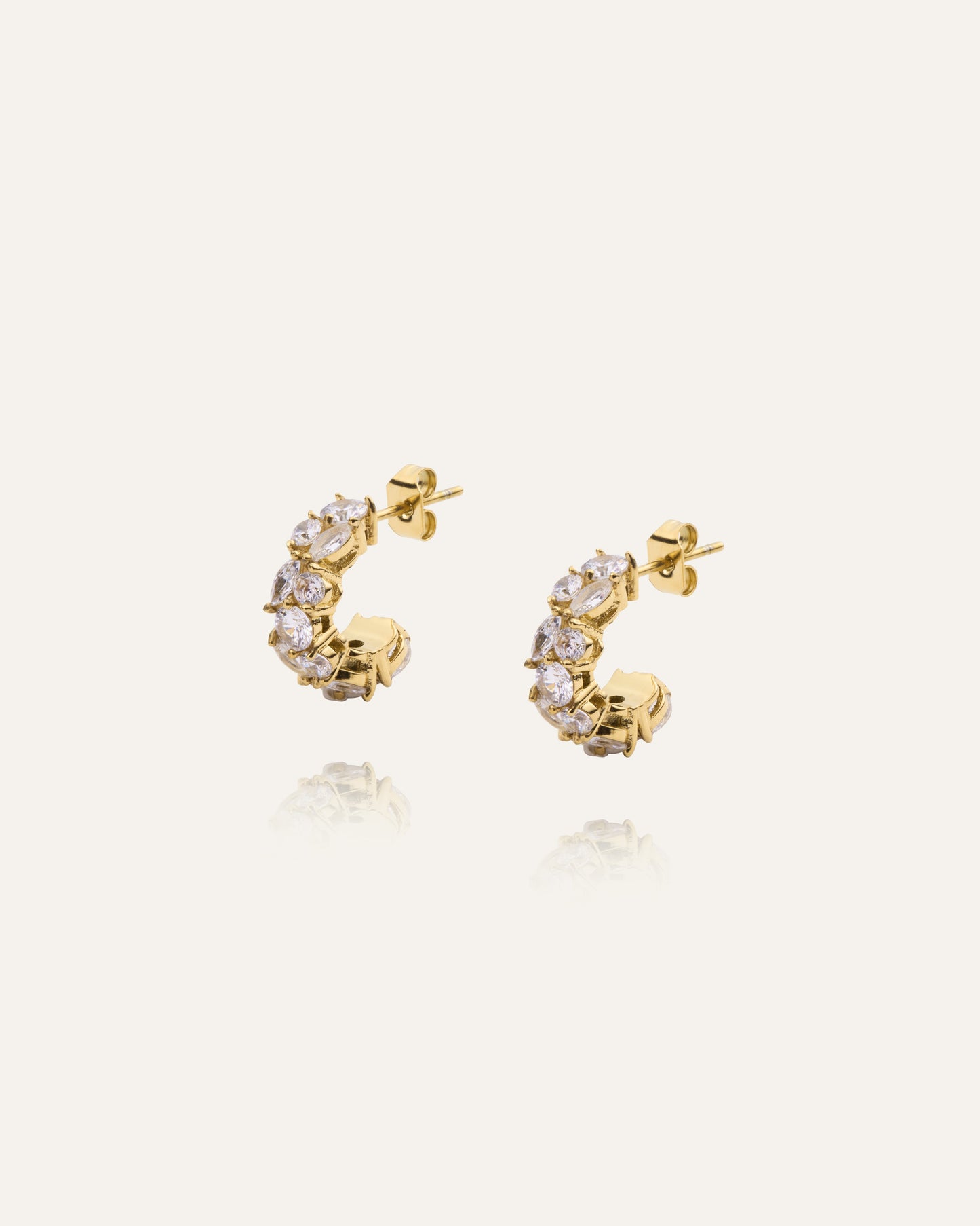 Queen earrings gold Small WP