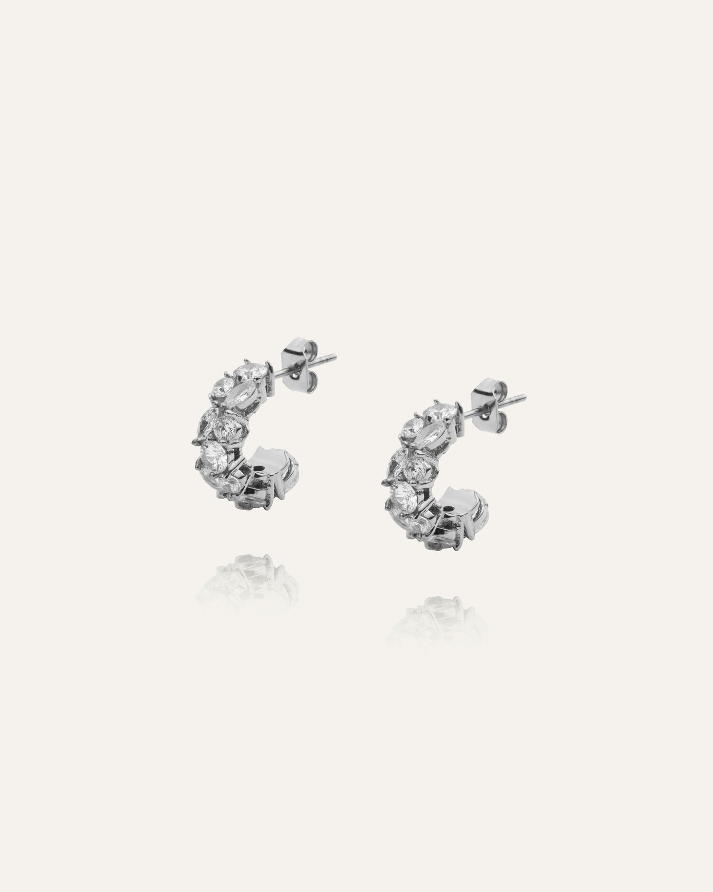 Queen earrings silver Small WP