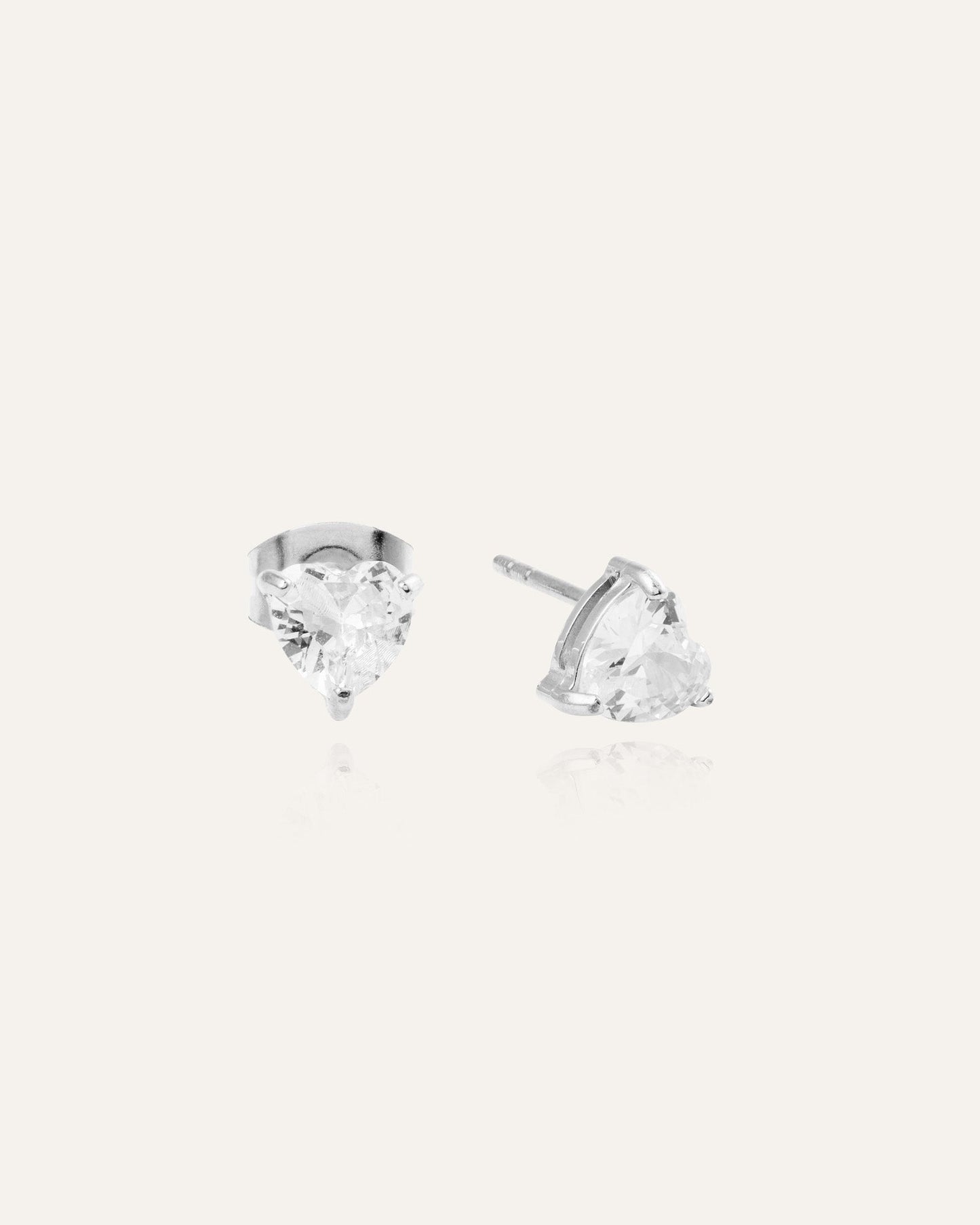 Bonne Silver Studs - white