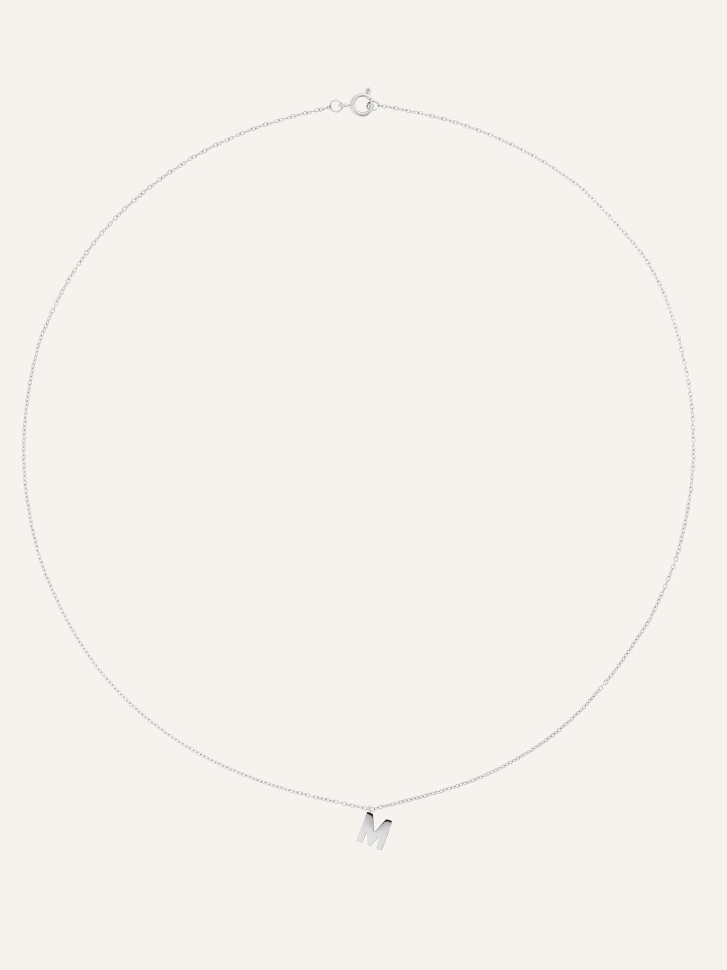 Petite Plain Letter Necklace