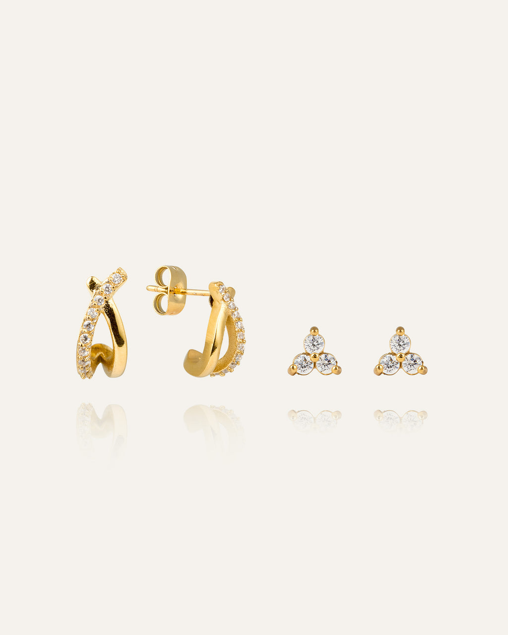Ines Set Gold Studs