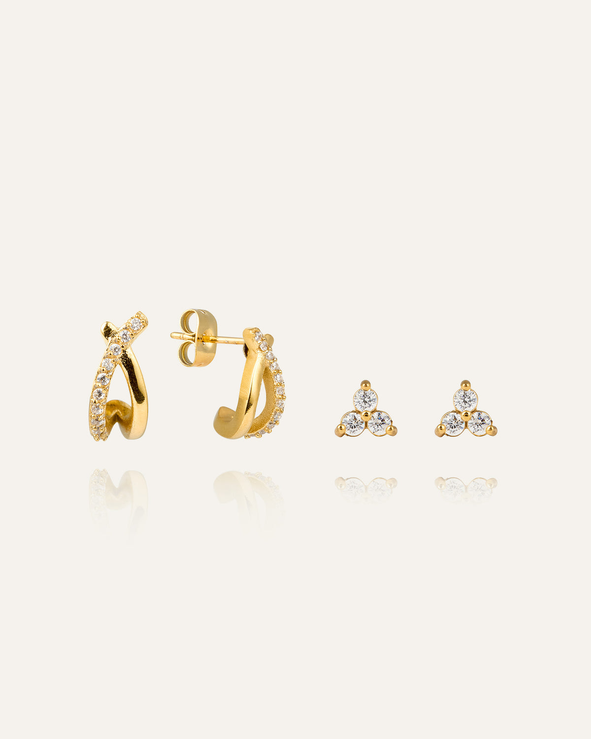 Ines Set Gold Studs