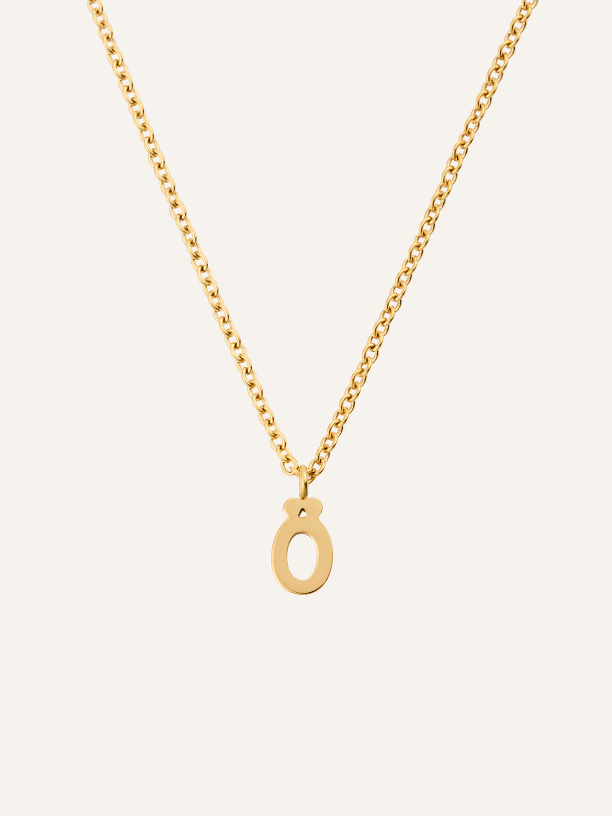 Petite Plain Letter Necklace