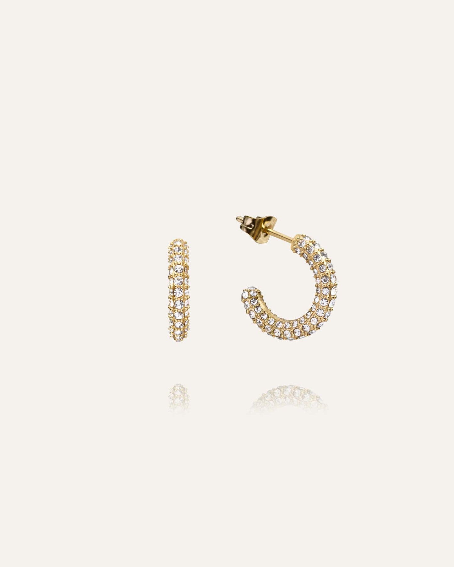 Pavé eternal medium gold earrings