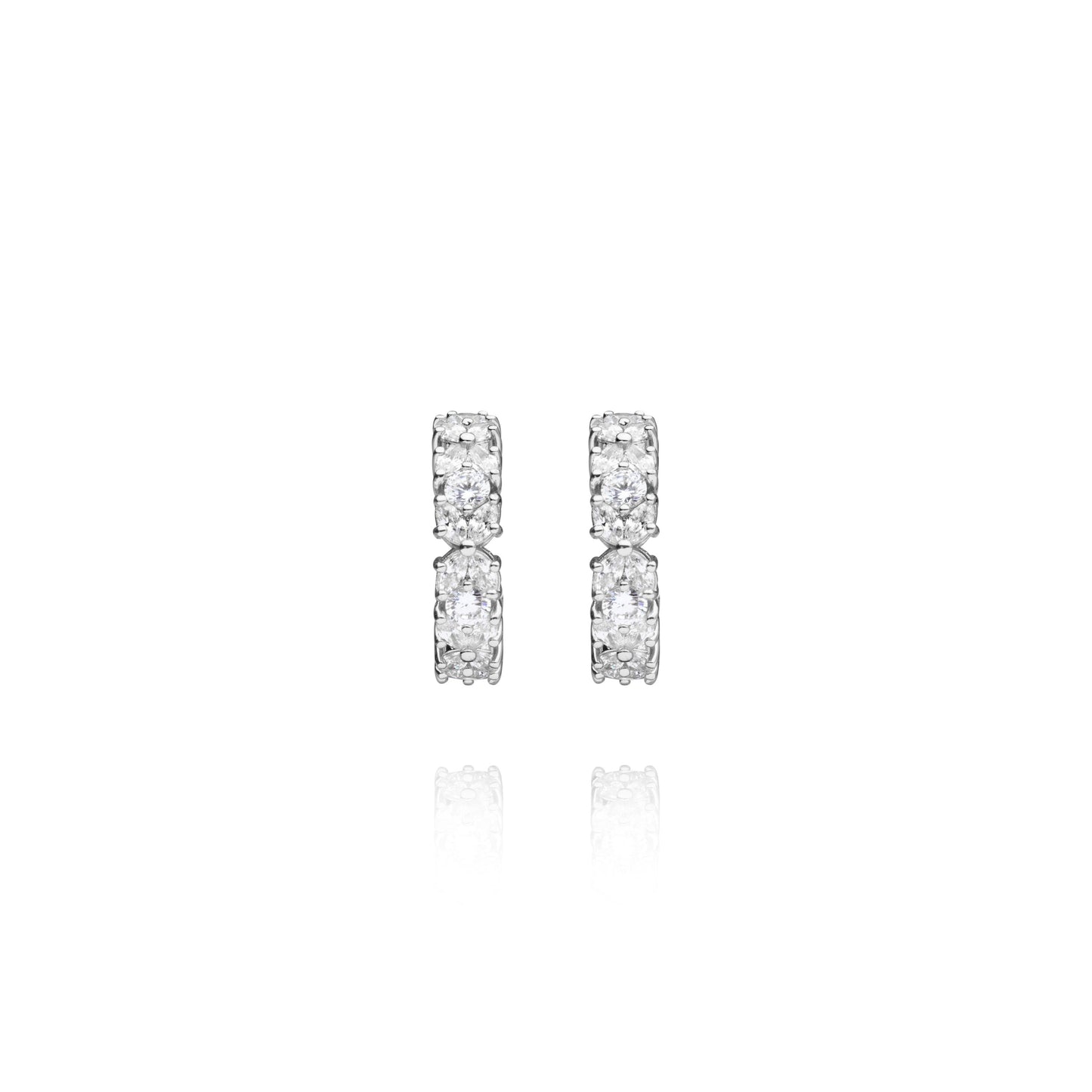 Queen Earrings Silver Large