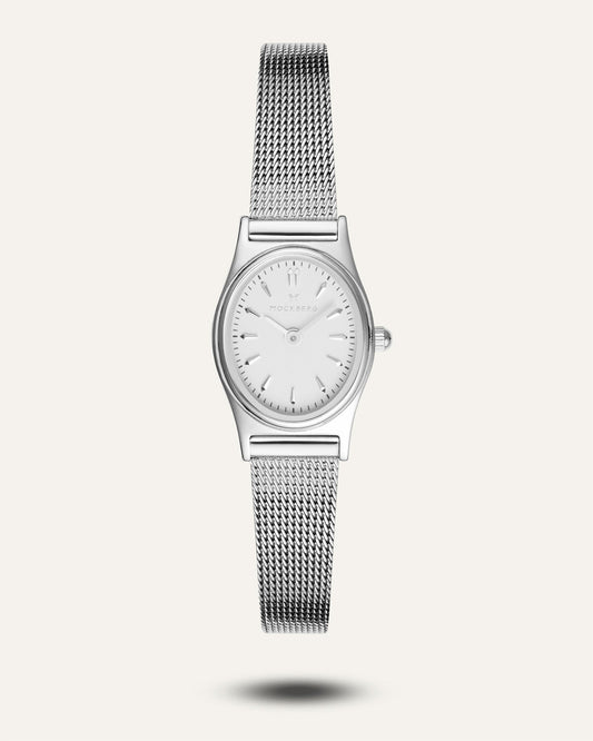 Retro Mesh Zilveren Horloge