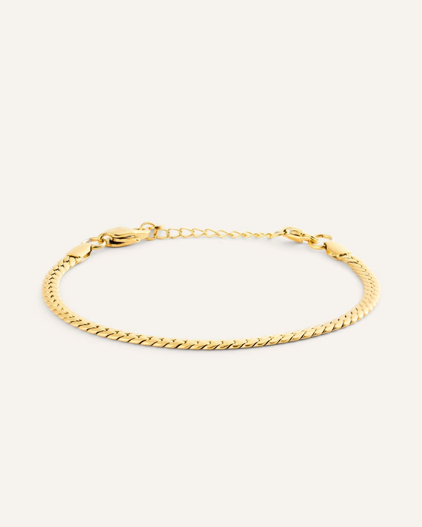 Serpentine Chain Gold Bracelet