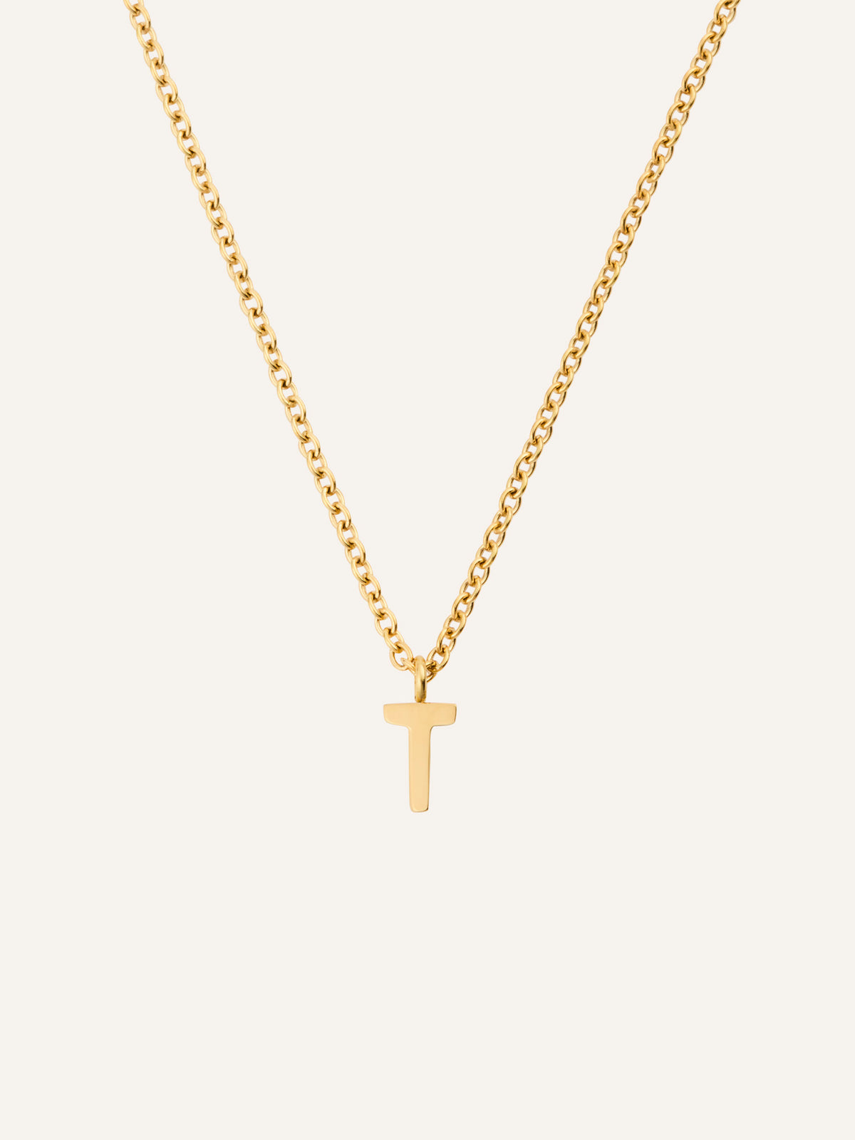 Petite Plain Letter Necklace