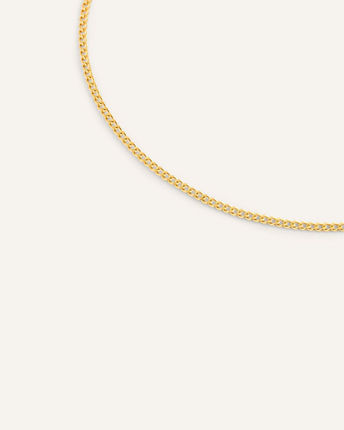 Thin Curb Chain Gold Bracelet