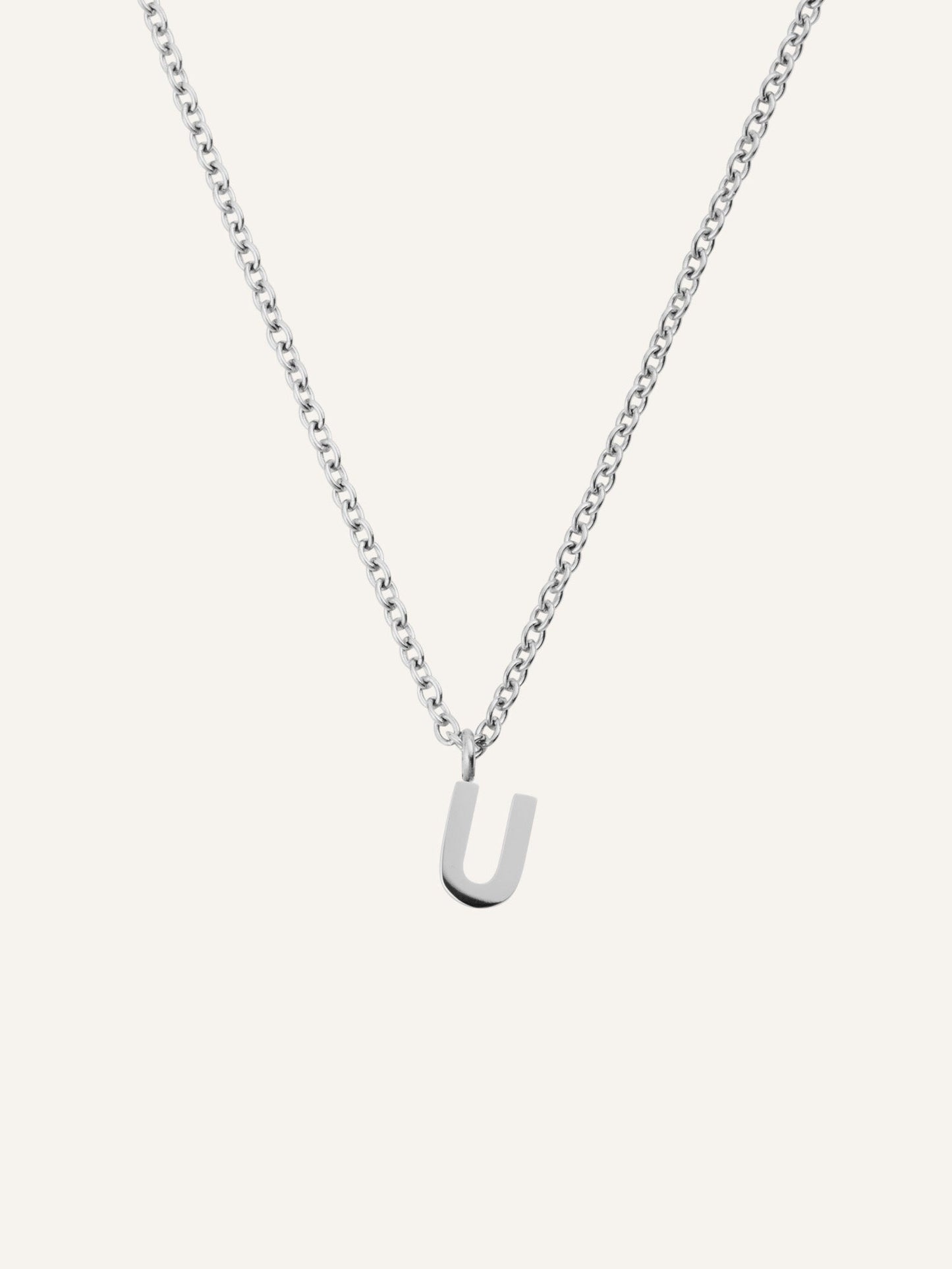 Petite Plain Letter Necklace
