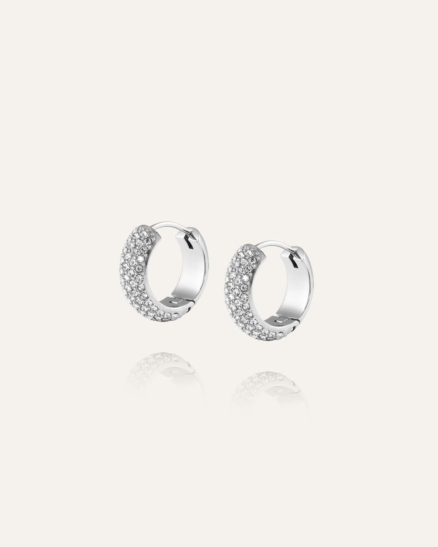 Amour Silver Hoops Medium