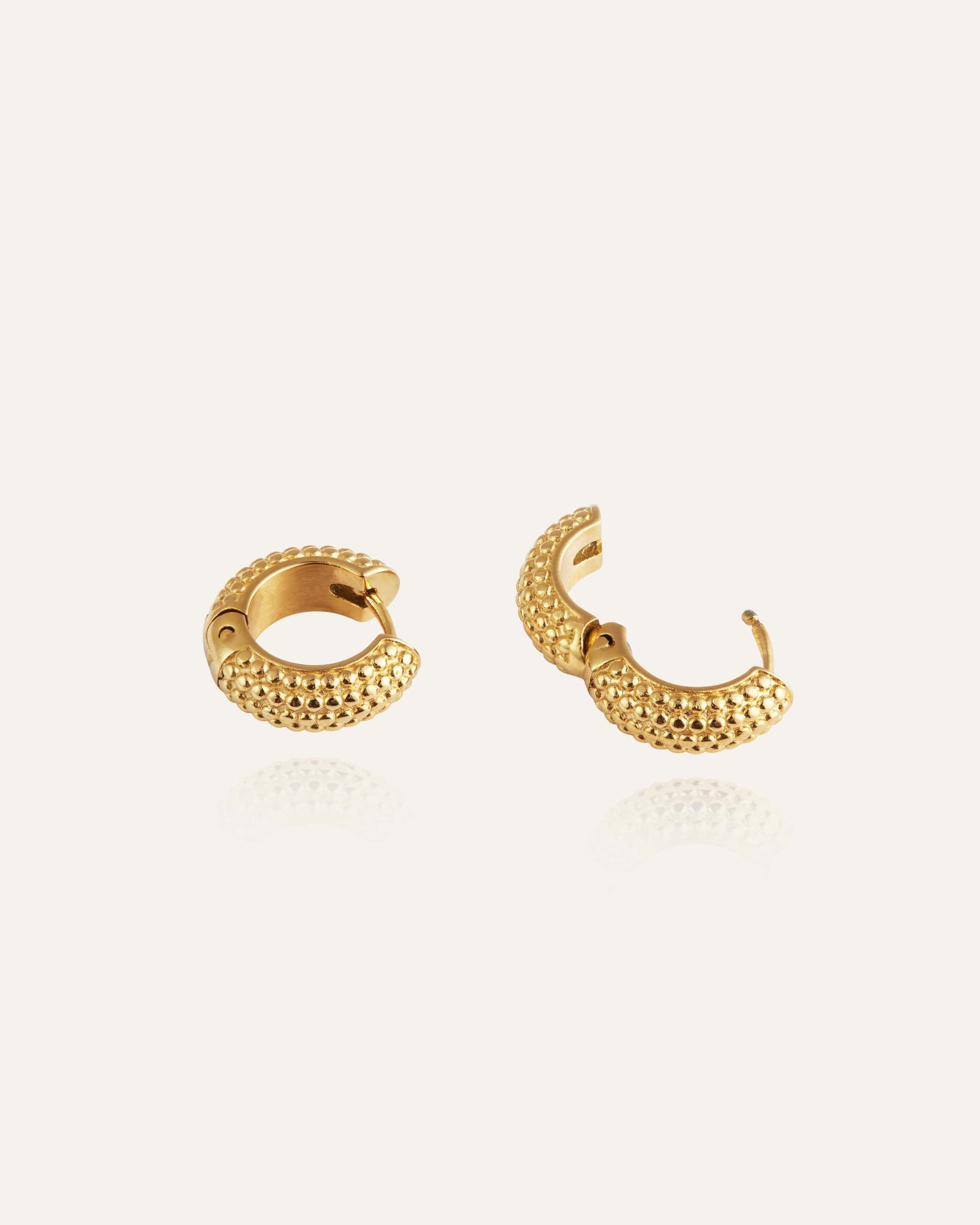 Beaded hoops Gold Small