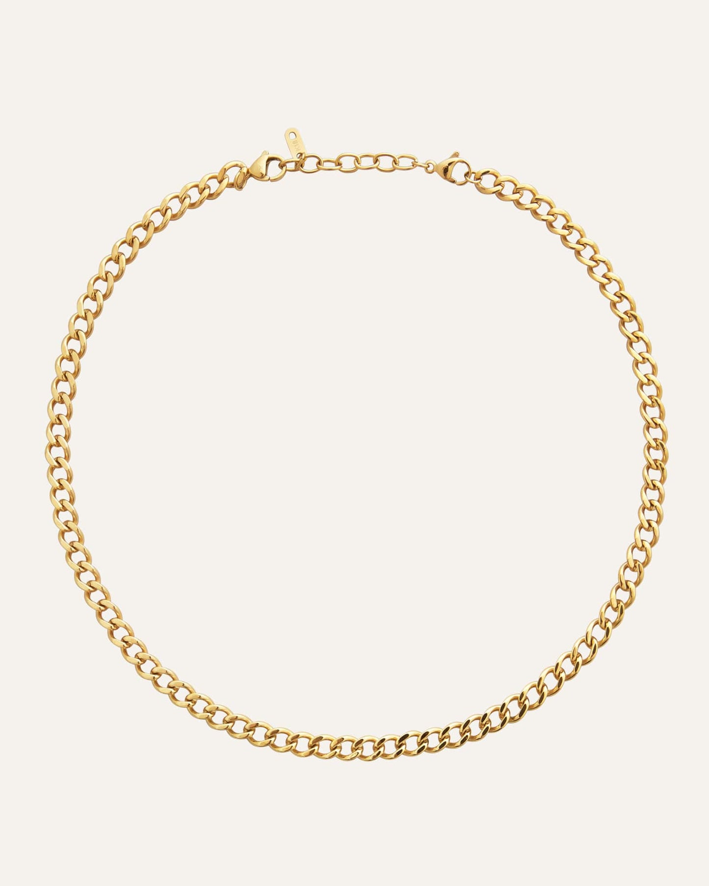 Curb chain necklace gold