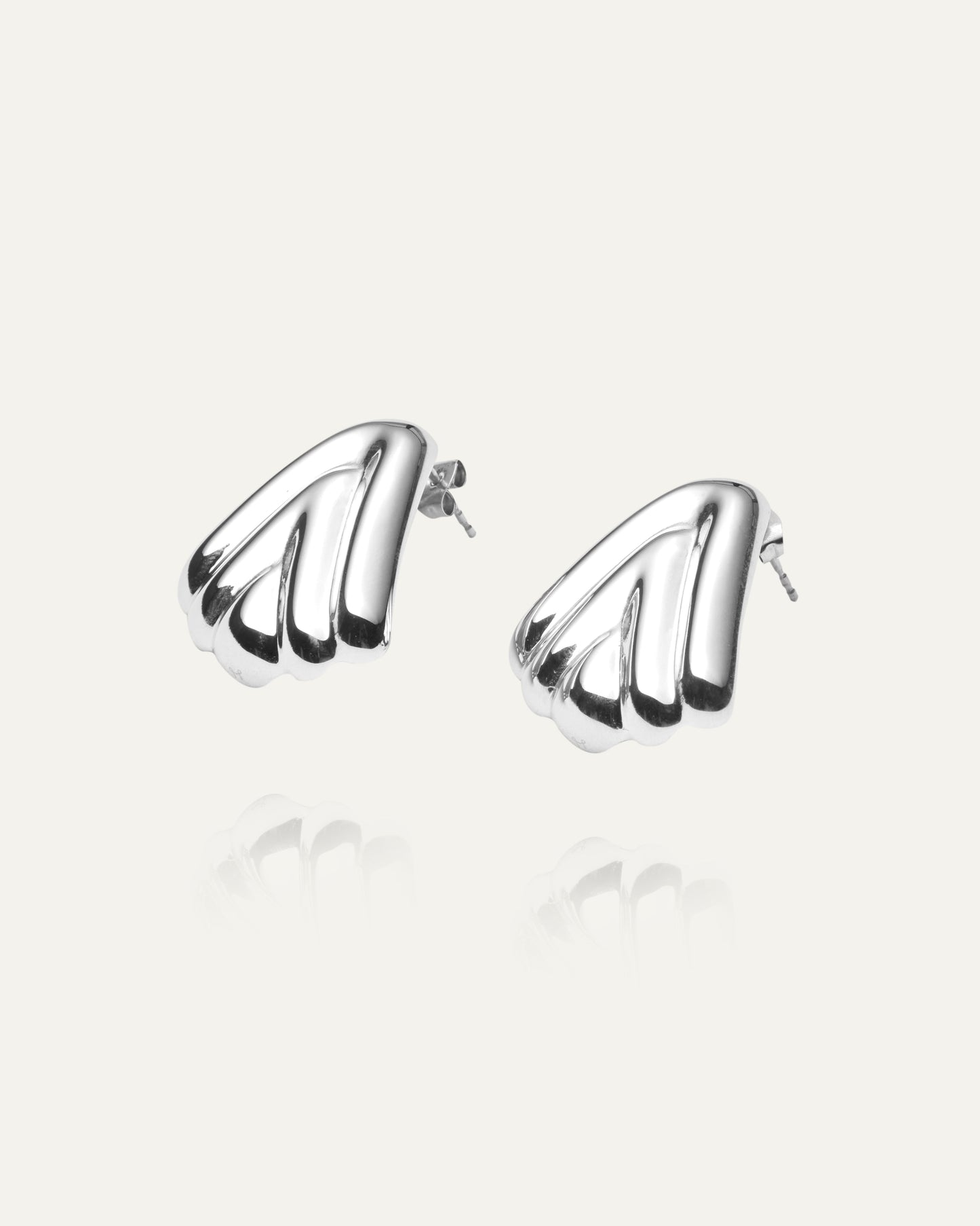 Deco Drop Silver Earrings