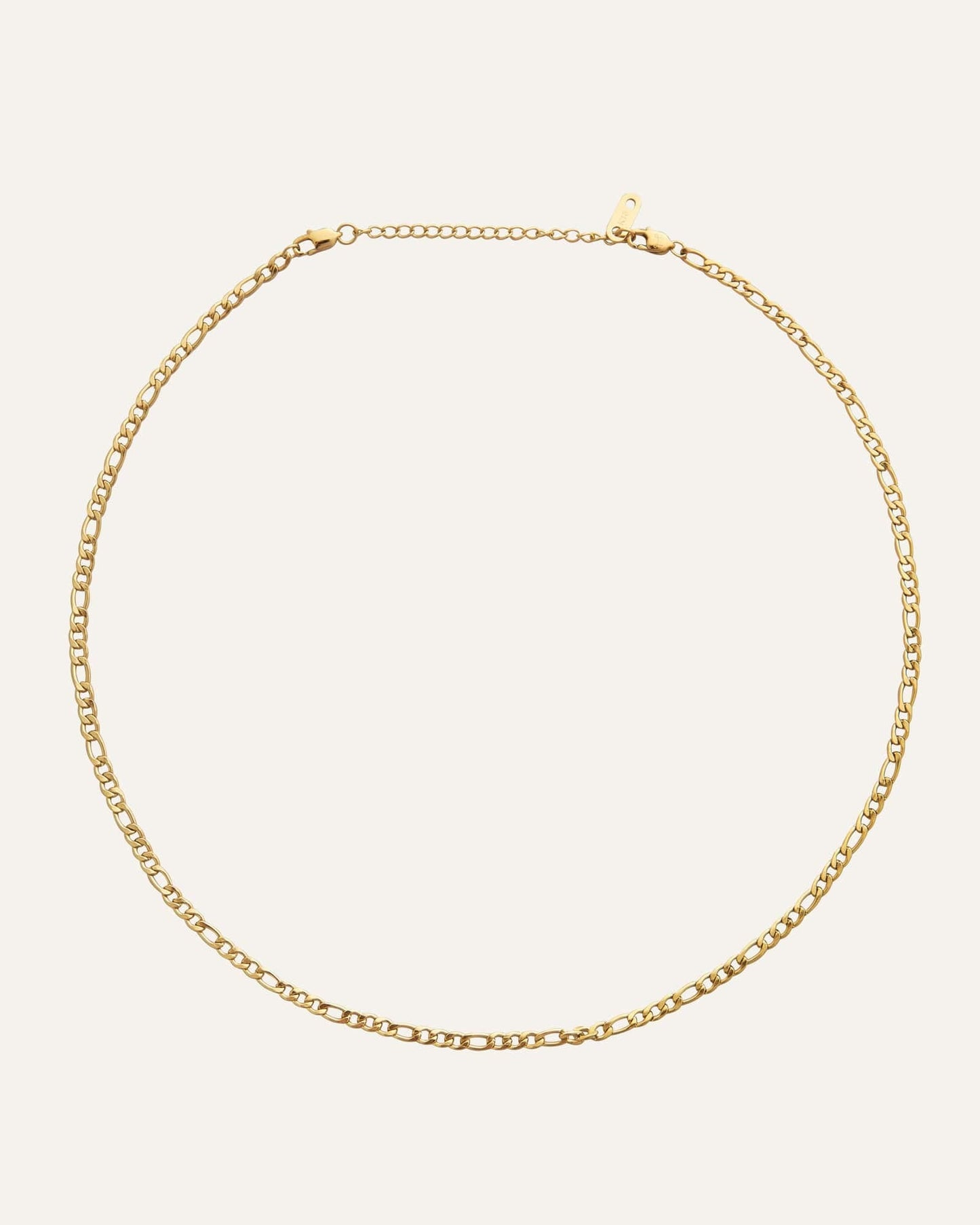 Thin figaro necklace gold