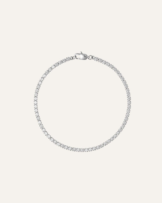 Shiny Tennis Bracelet Silver